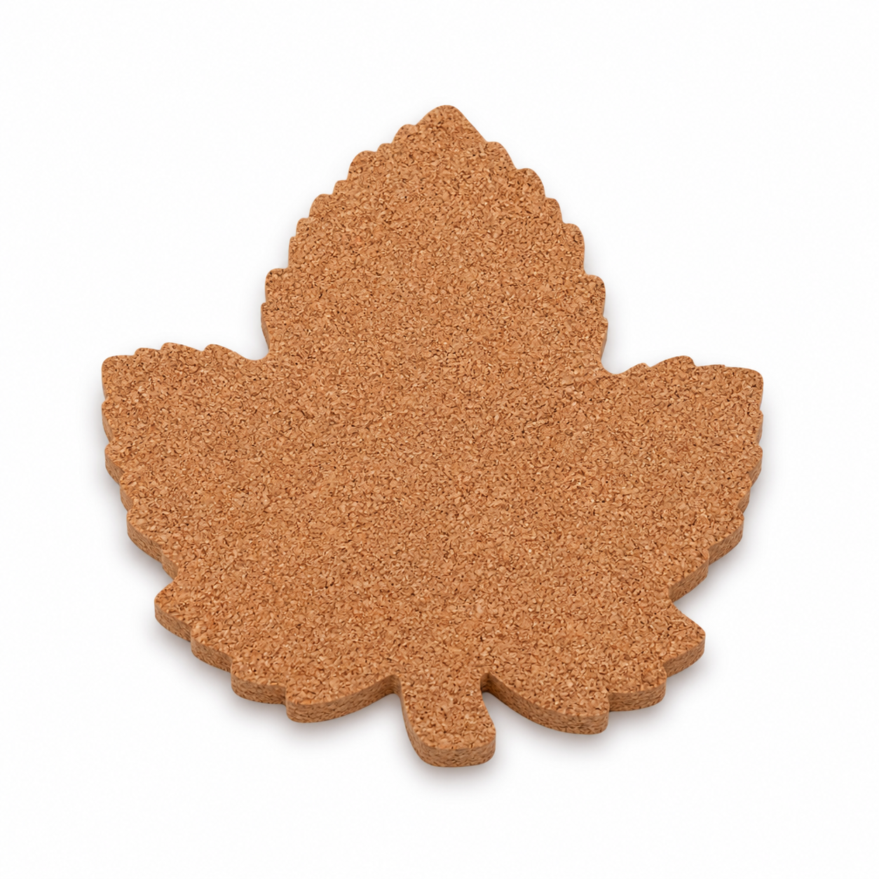 Coaster-3 maple leaf shaped natural cork coaster