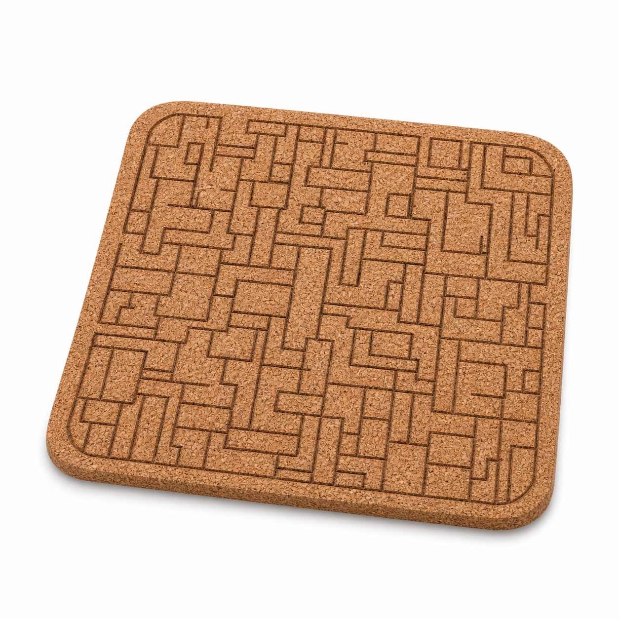 Placemat-3 engraved geometric cork placemat