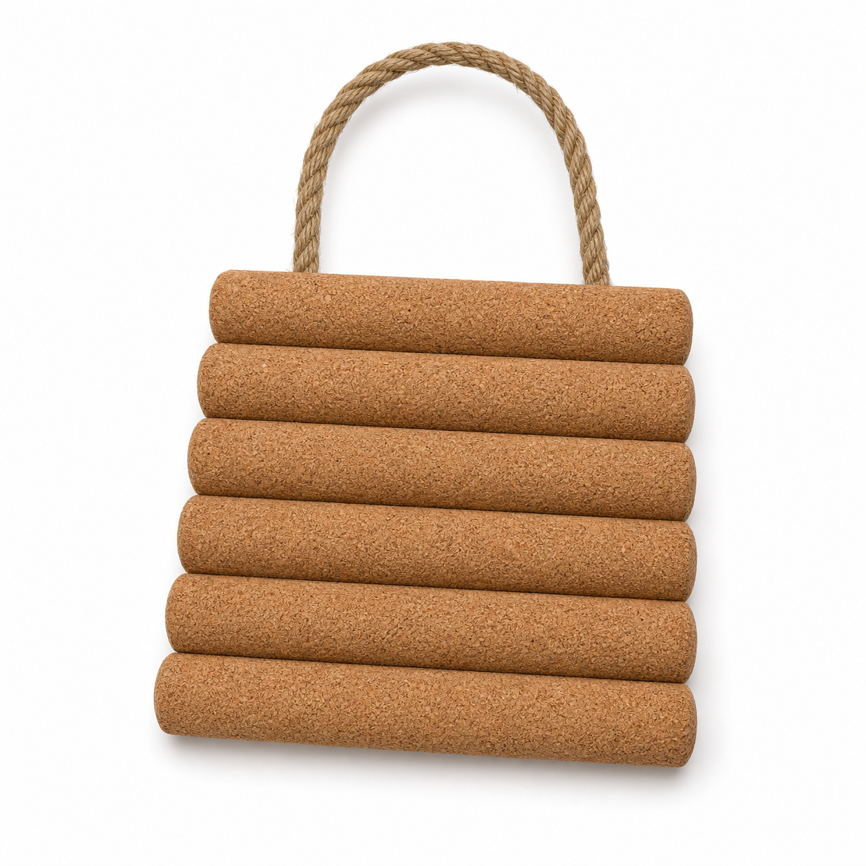 Pot Holder-5 cork bar pot holder with rope loop