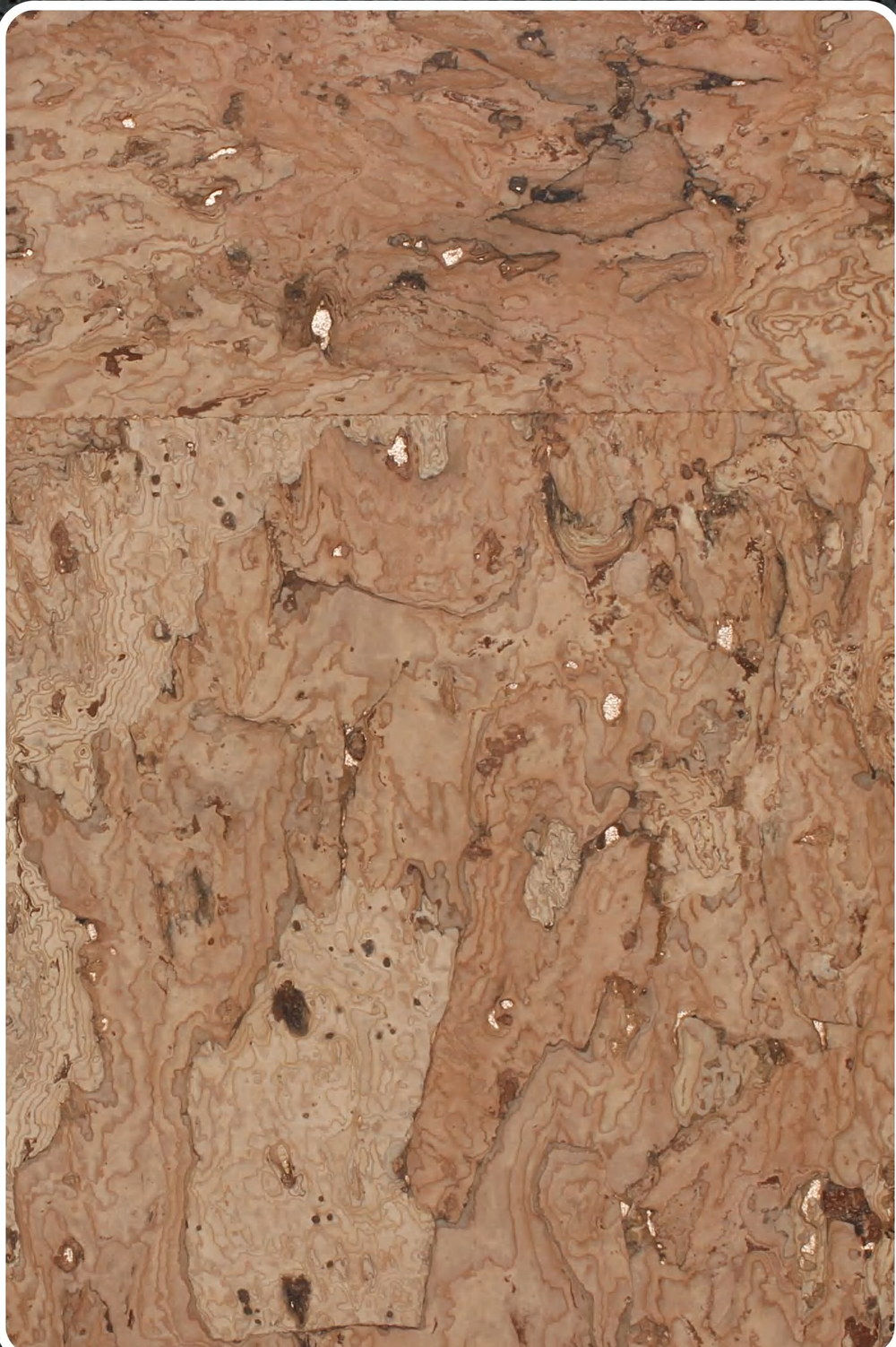Close-up texture of flat cork wall panel K25-ZR211-S01X