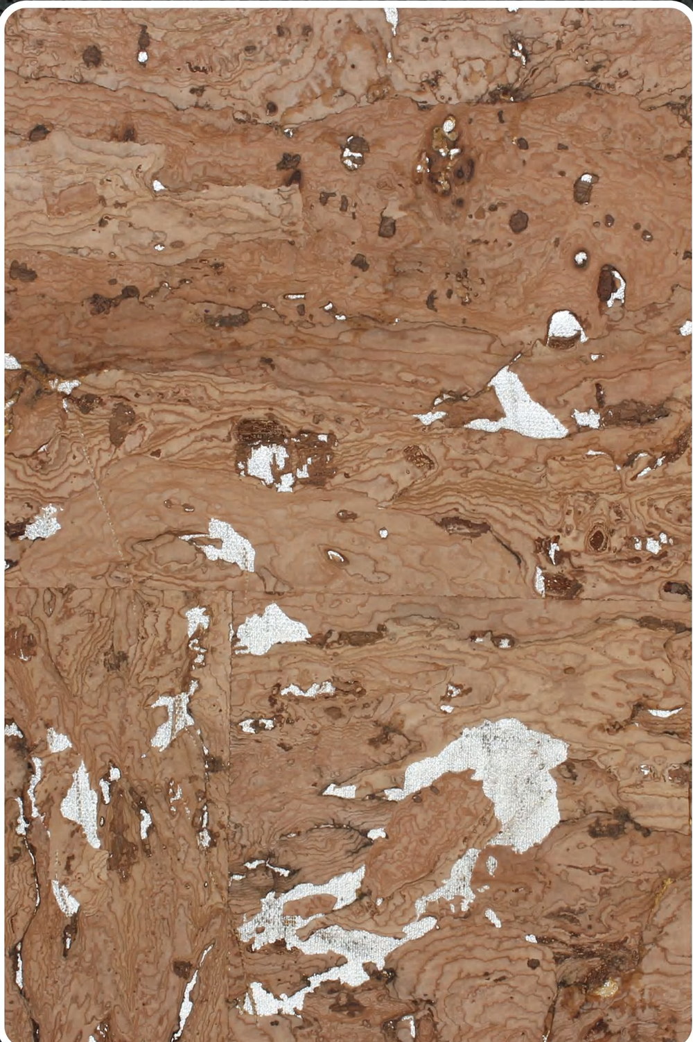 Close-up texture of flat cork wall panel K25-ZR211-S01Y