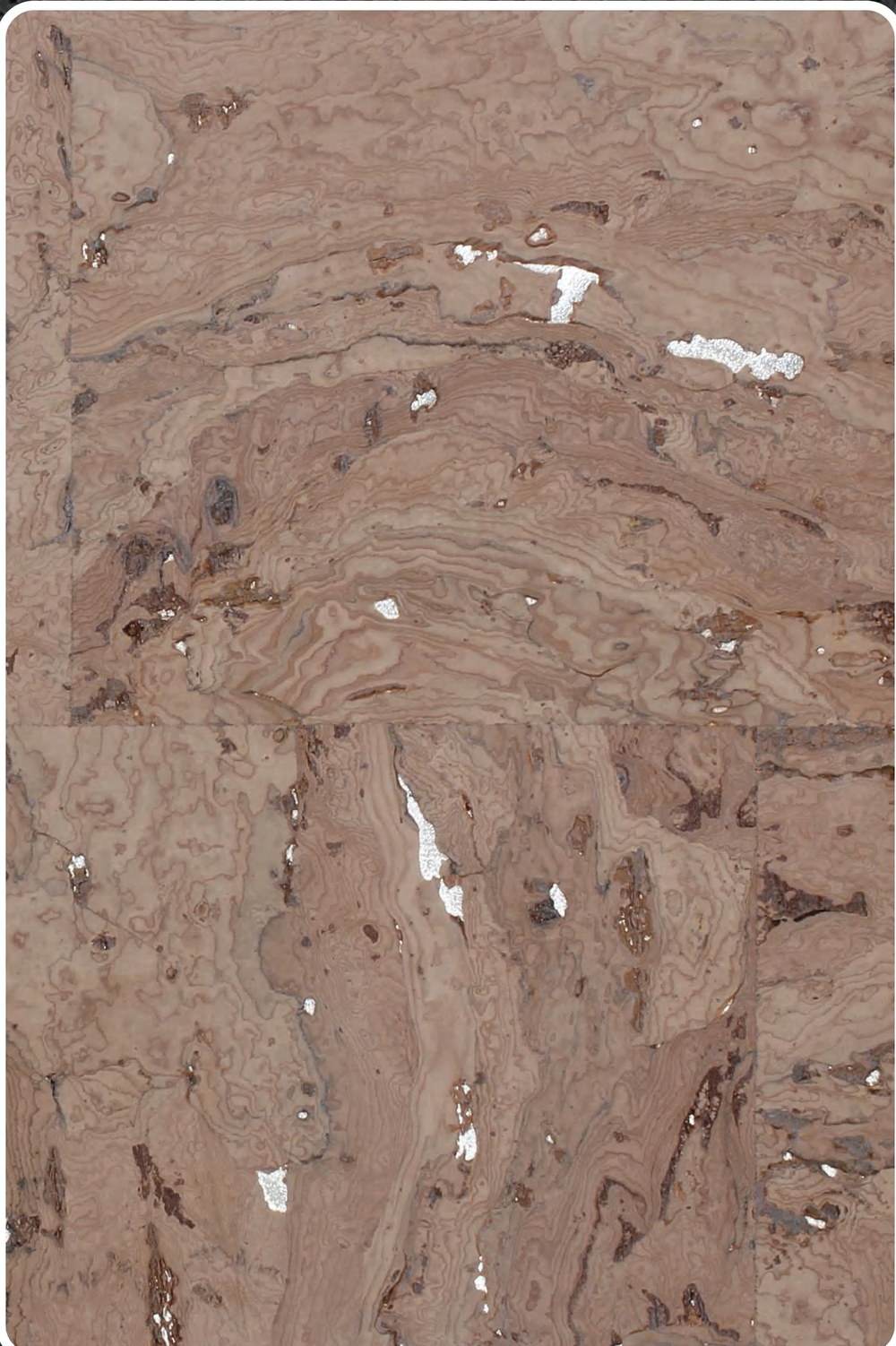 Close-up texture of flat cork wall panel K25-ZR211-S031Y