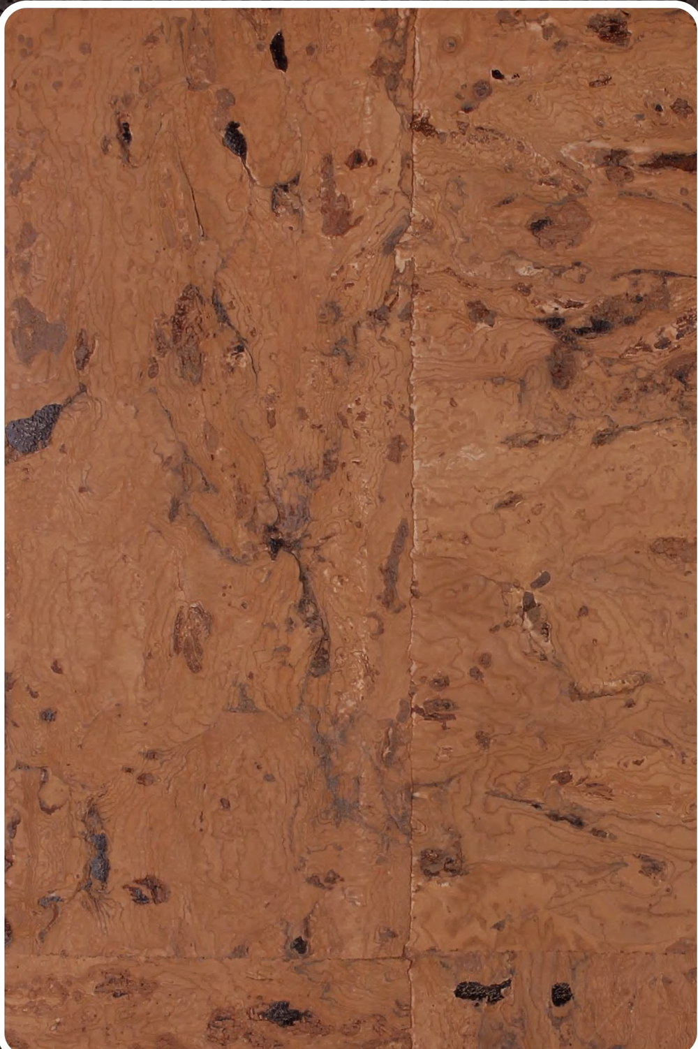 Close-up texture of flat cork wall panel K25-ZR211-S033H