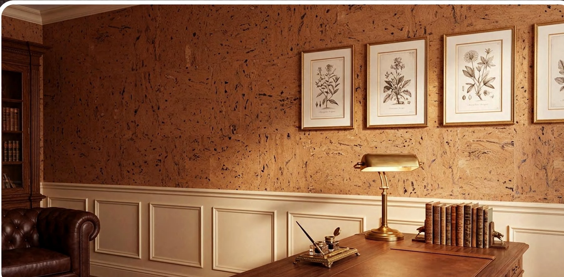K25-ZR211-S033H flat cork wall panel shown in an interior application
