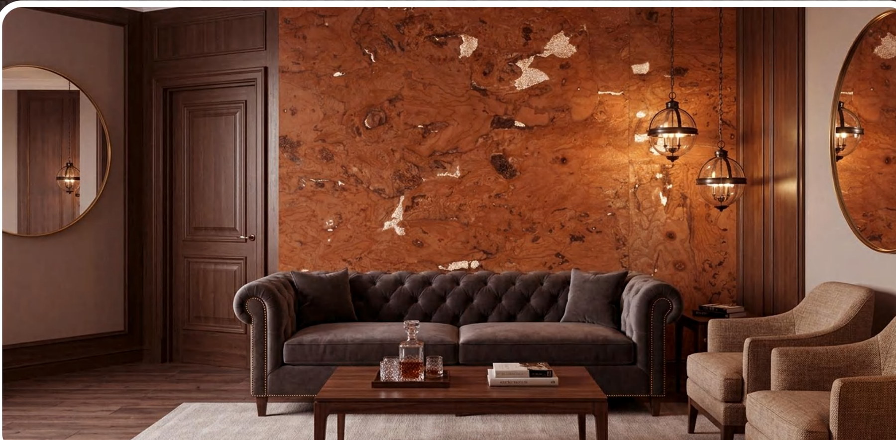 K25-ZR211-S034X flat cork wall panel shown in an interior application