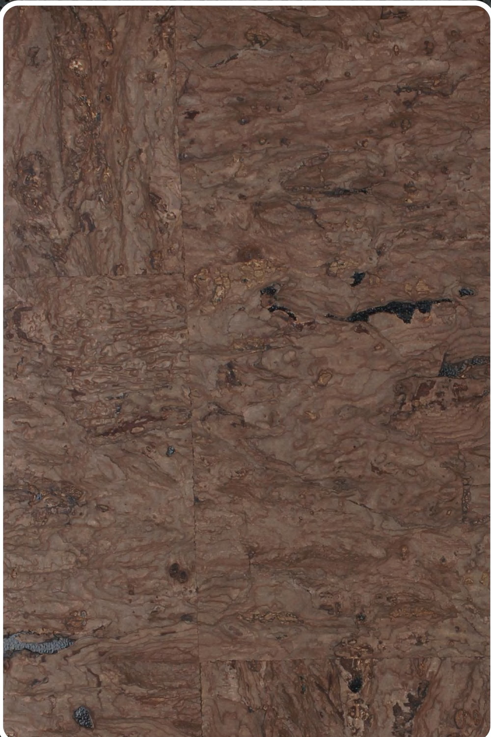 Close-up texture of flat cork wall panel K25-ZR211-S038H