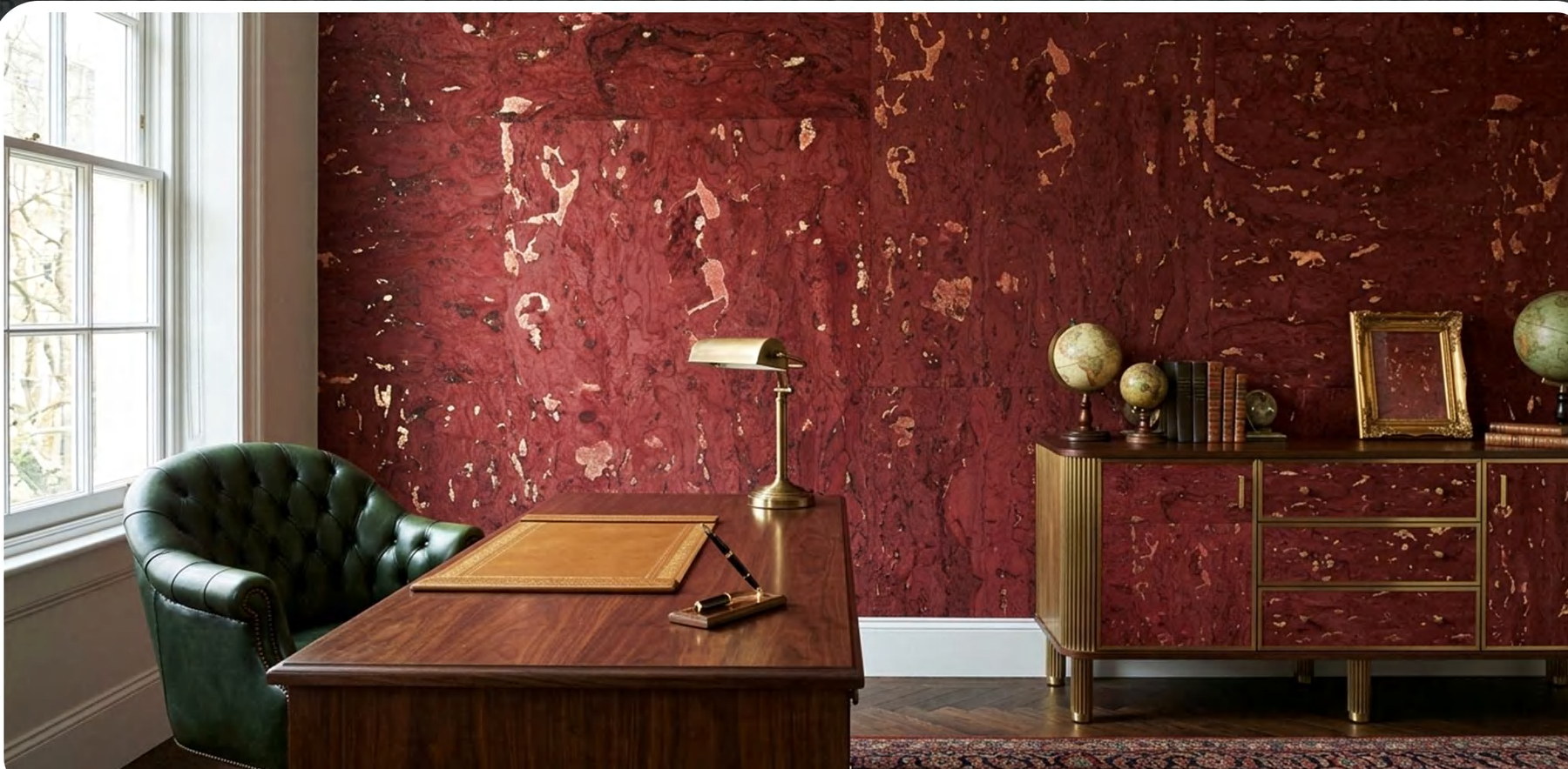 K25-ZR211-S039X flat cork wall panel shown in an interior application