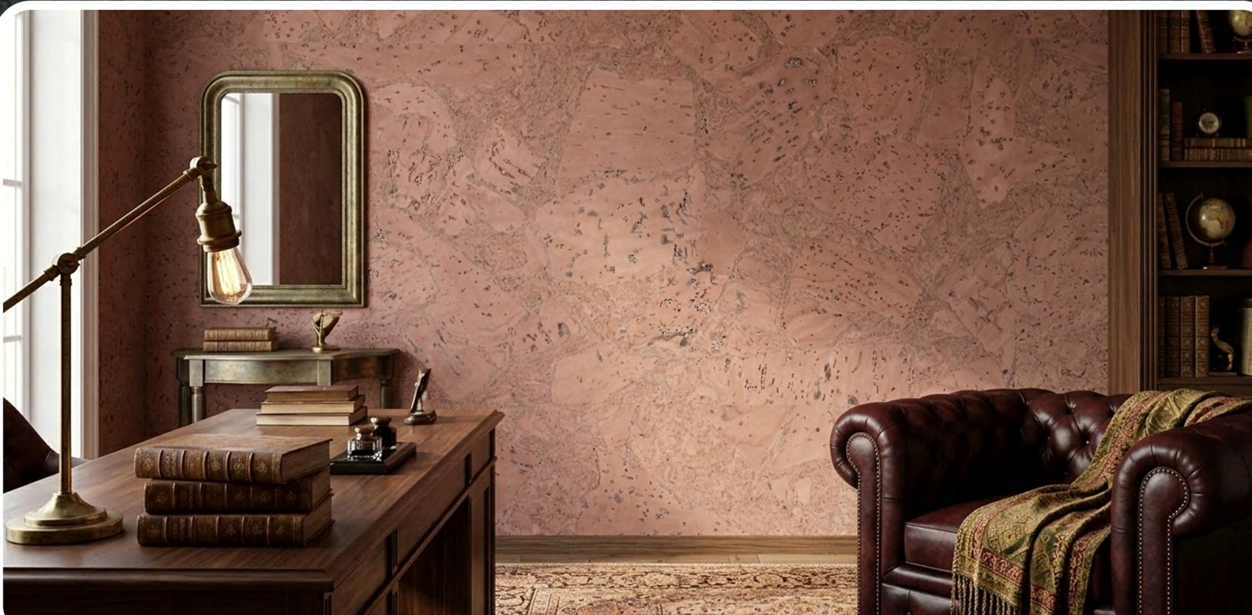 K25-ZR213-S032 flat cork wall panel shown in an interior application