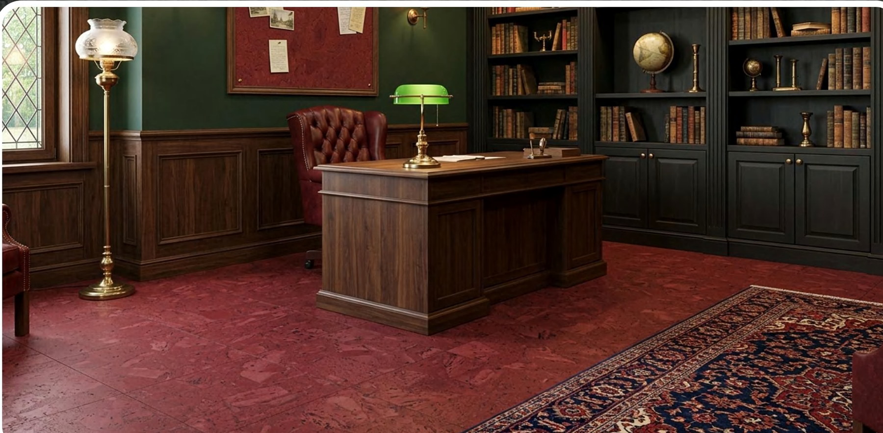 K25-ZR213-S039 flat cork wall panel shown in an interior application