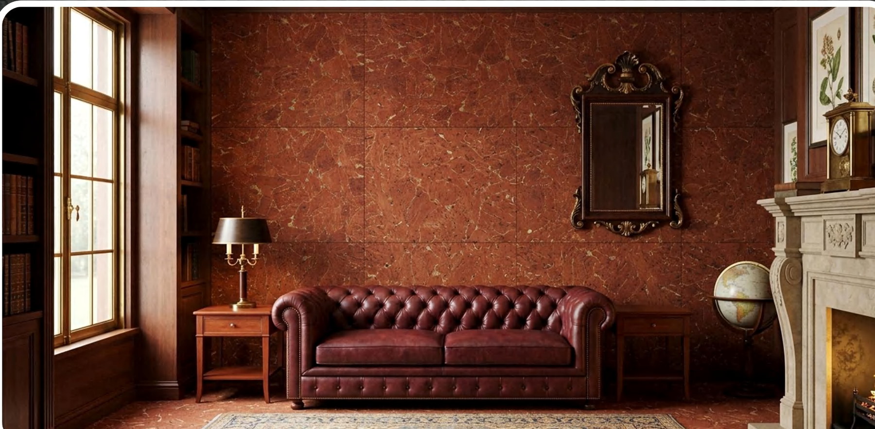 YF241126-09 flat cork wall panel shown in an interior application