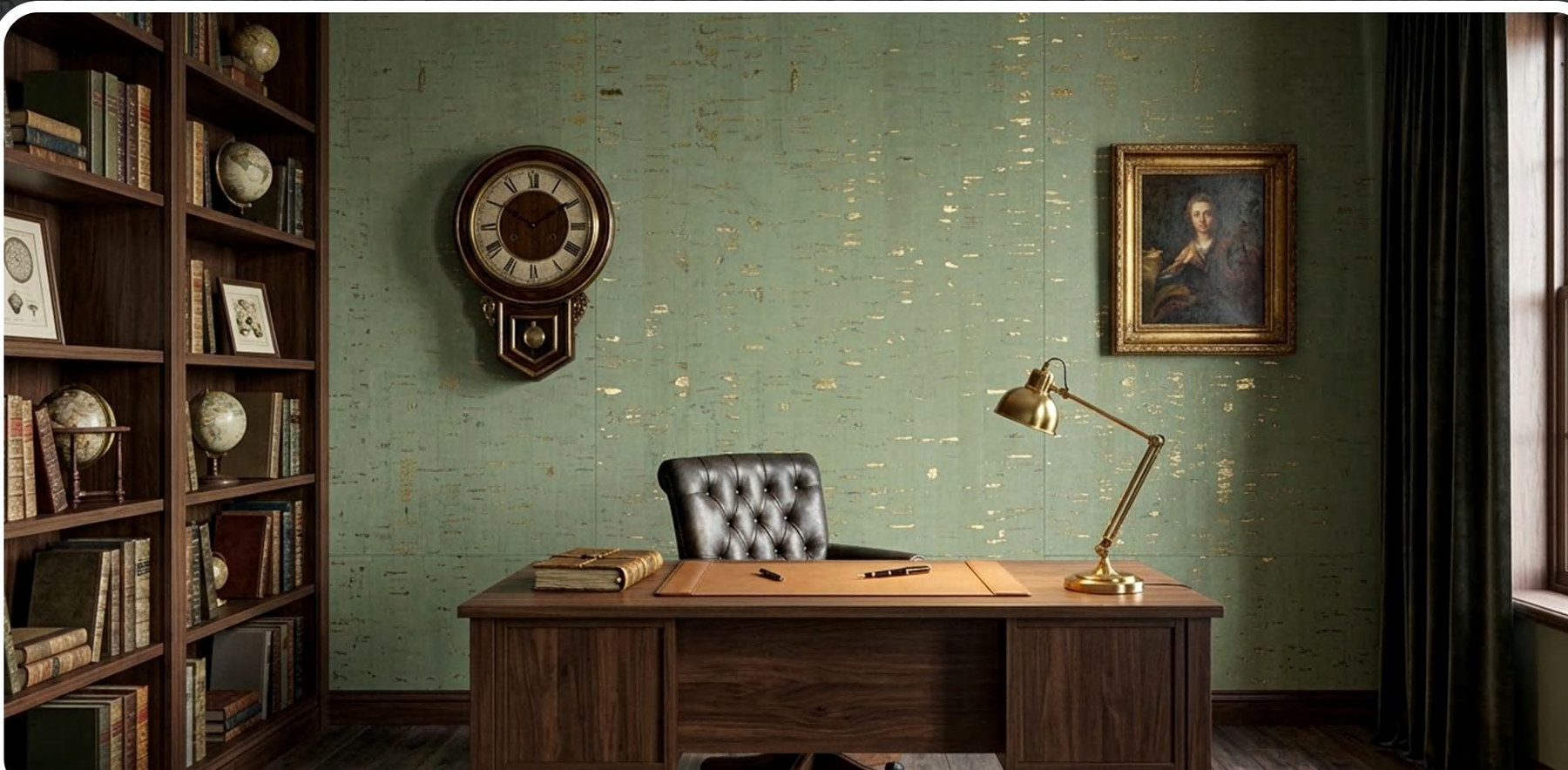 ZR113-S16J flat cork wall panel shown in an interior application