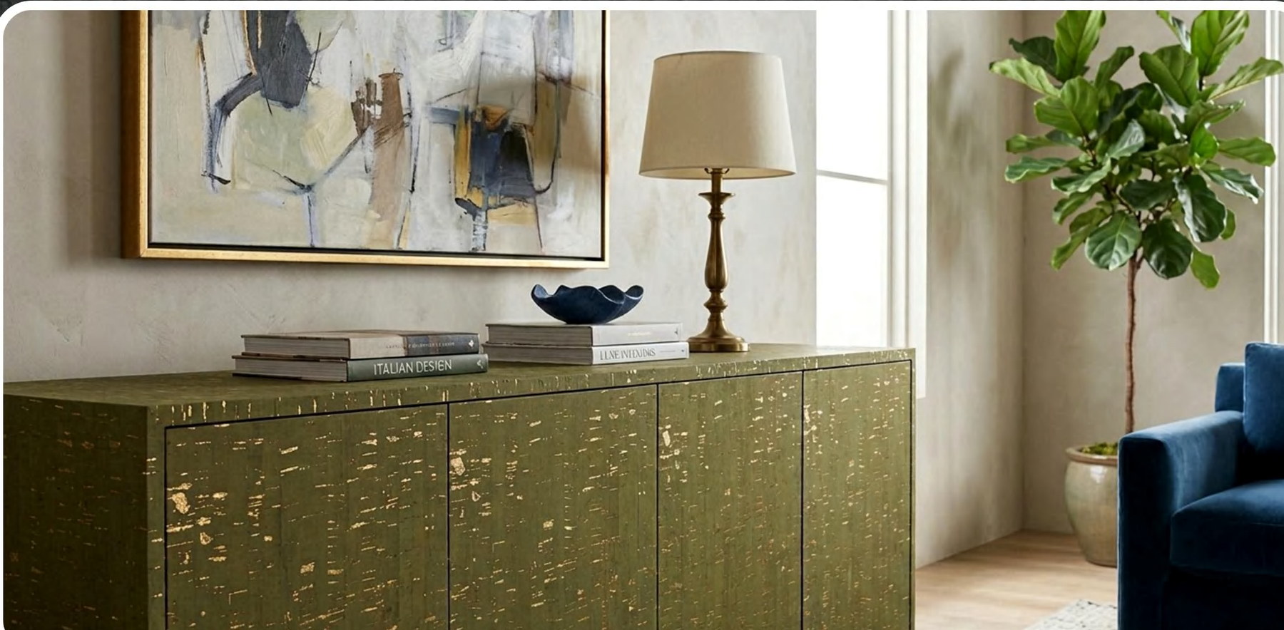ZR113-S24J flat cork wall panel shown in an interior application