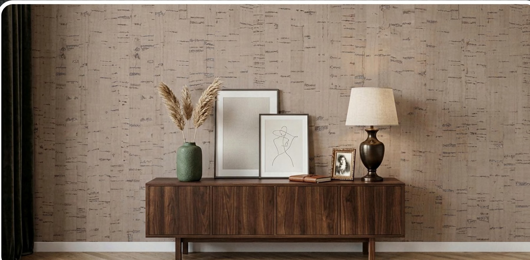 ZR113-S31 flat cork wall panel shown in an interior application