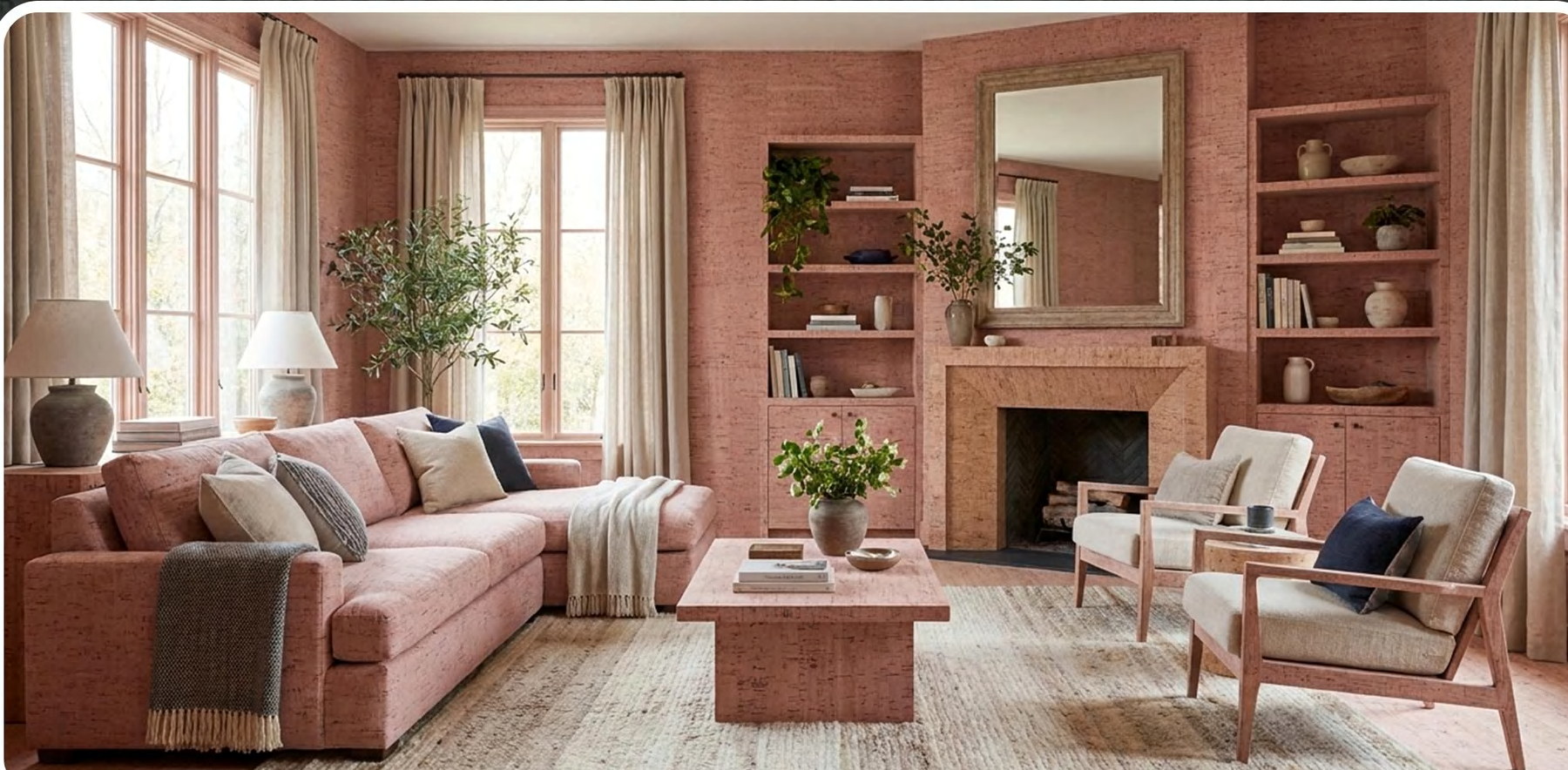 ZR113-S32 flat cork wall panel shown in an interior application
