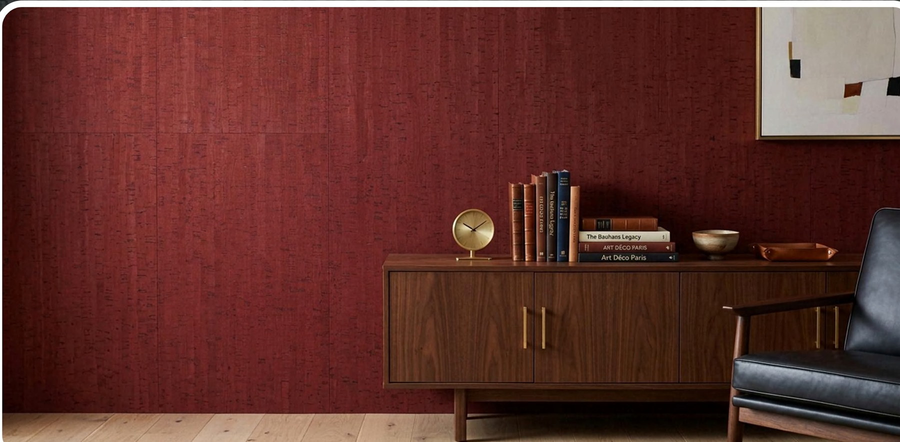 ZR113-S39 flat cork wall panel shown in an interior application