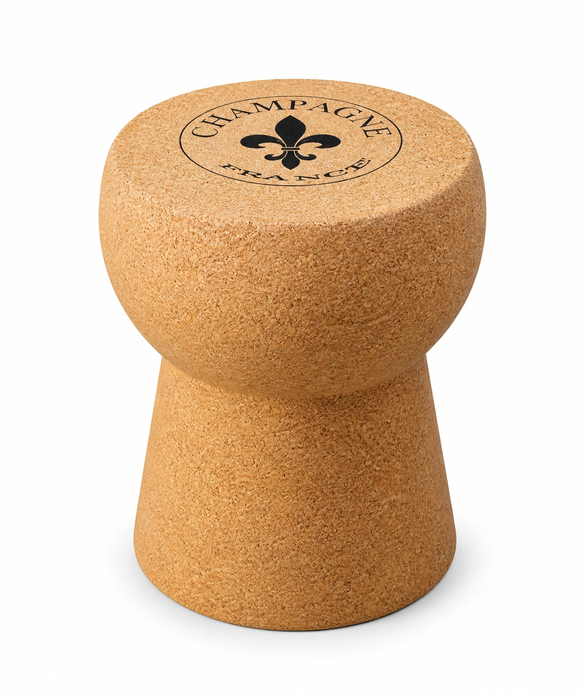 Champagne Cork Table model IT-HF-02 in solid natural cork